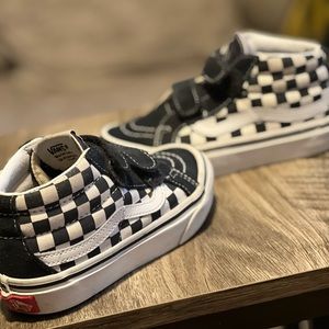 Kids VANS SK8 Blue/white,MIDS , checkers size 12